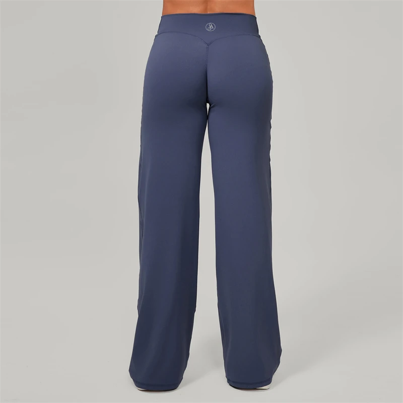 Allure The Brand Women's Pilates Straight Yoga Pants Versatile Loose Wide-Leggings Running Sports Fitness Hip-Lifting Pants