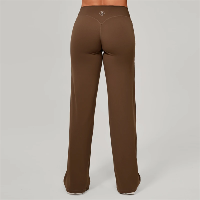 Allure The Brand Women's Pilates Straight Yoga Pants Versatile Loose Wide-Leggings Running Sports Fitness Hip-Lifting Pants