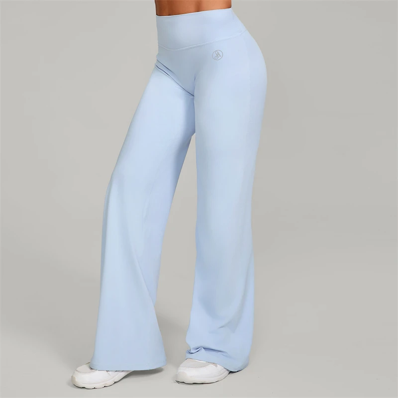 Allure The Brand Women's Pilates Straight Yoga Pants Versatile Loose Wide-Leggings Running Sports Fitness Hip-Lifting Pants