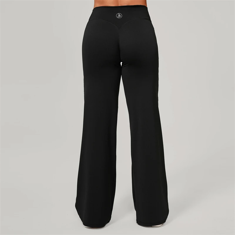 Allure The Brand Women's Pilates Straight Yoga Pants Versatile Loose Wide-Leggings Running Sports Fitness Hip-Lifting Pants