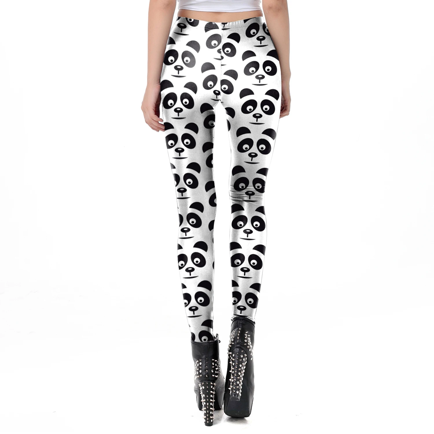 NADANBAO New Cartoon Women Leggings Cat Print Elastic Fitness Leggins High Quality Polyester Mid Waist Legins Spring