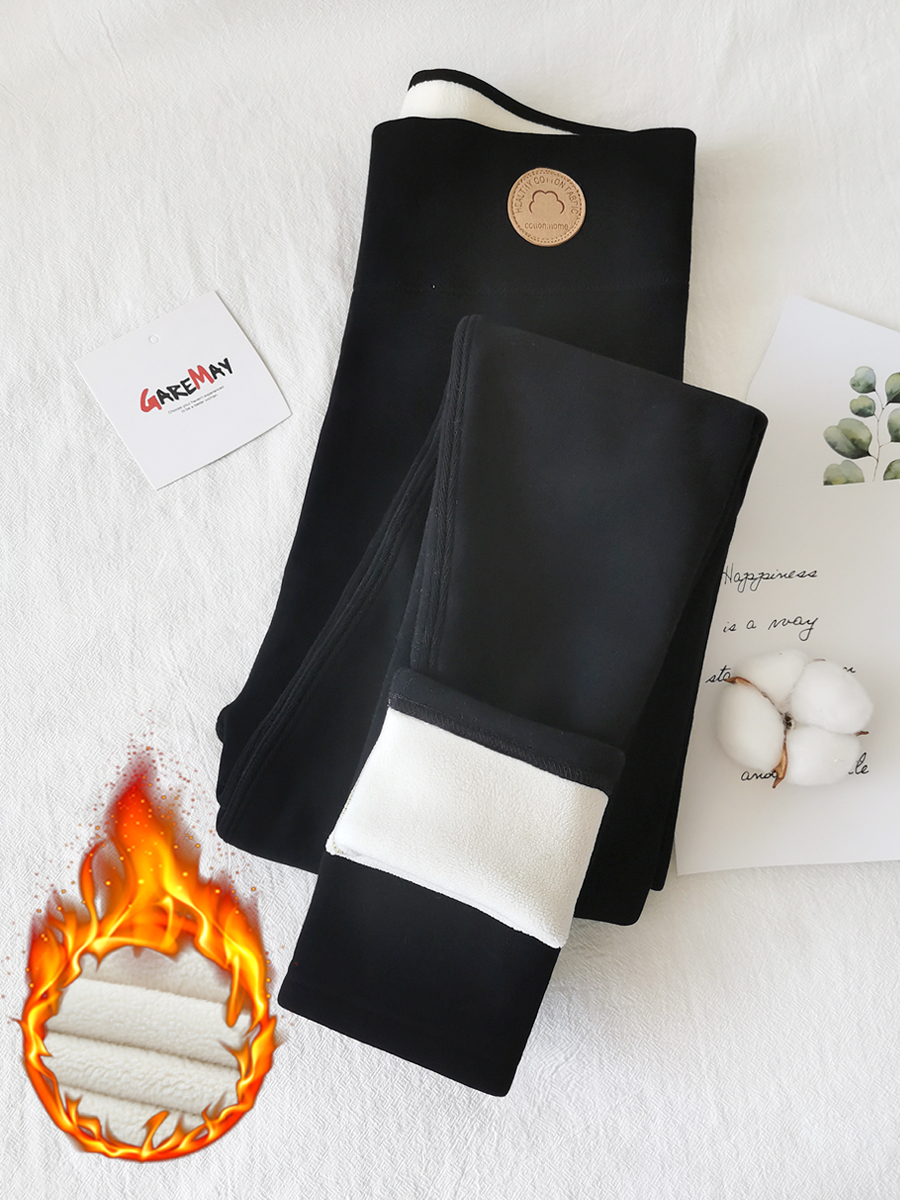 Women's Winter Leggings with Fleece Velvet Slimming Leggings Cotton Cashmere Thermal Tights Warm Leggings for Women