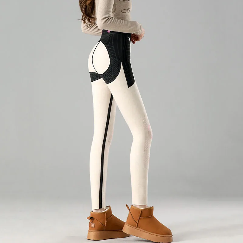 Winter with Fleece Leggings for Women Thick Skinny Elasticity Thermal Velvet Black Leggings High Waisted Lift Hips Yoga Tights