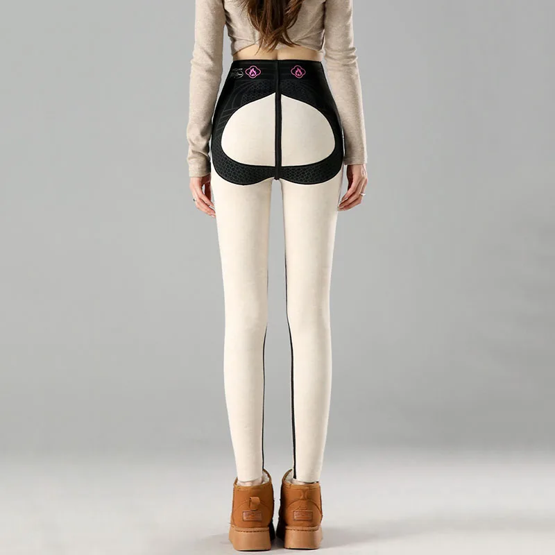 Winter with Fleece Leggings for Women Thick Skinny Elasticity Thermal Velvet Black Leggings High Waisted Lift Hips Yoga Tights