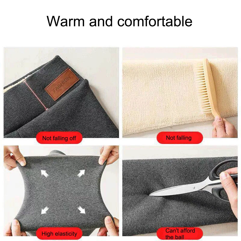 Fleece Lined Thermal Leggings Women Winter Leather Label Tights High Stretch Warm Fleece Lined Pants Outdoor Wear Cold Weather