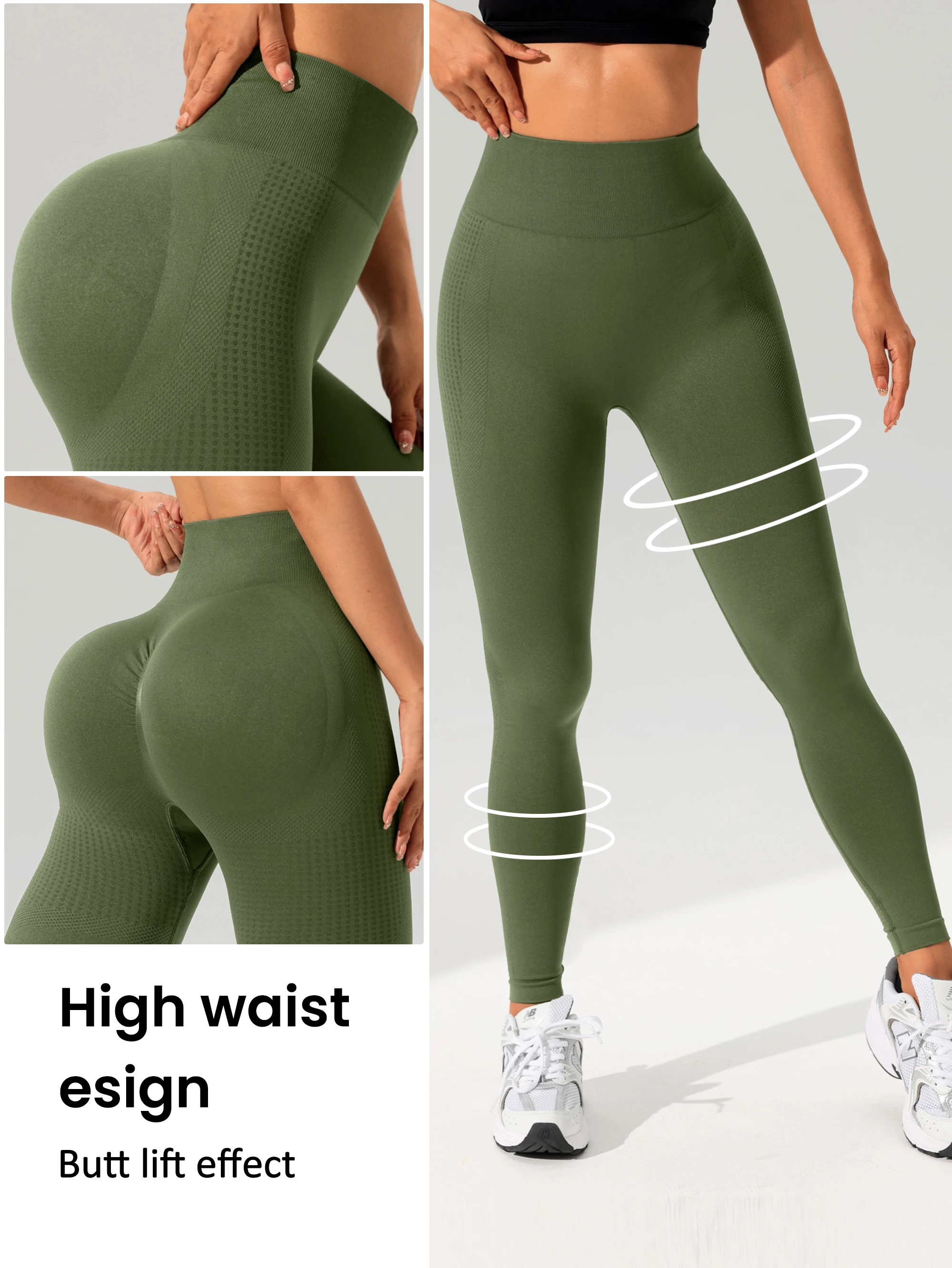Women Sports Leggings Sportswear Woman Gym Legging Seamless Yoga Clothes Fitness Sporty Pants Women's Trousers Female Clothing