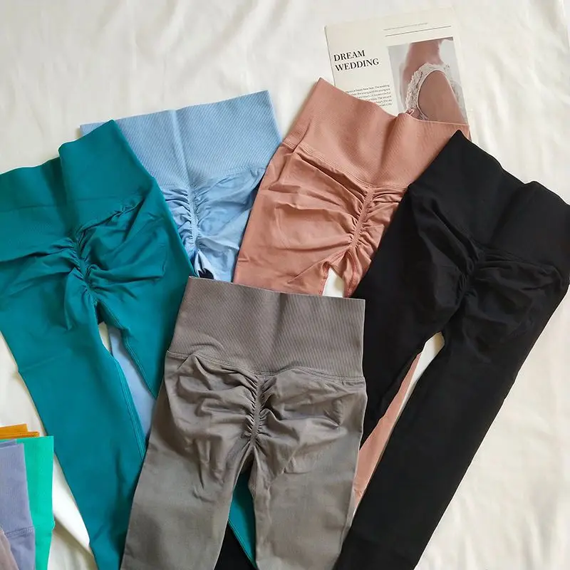 Women Sexy Booty Lifting Seamless leggings High Waist Outdoors Skinny Stretch Yoga Pants Fitness Tights Workout Sports Pants