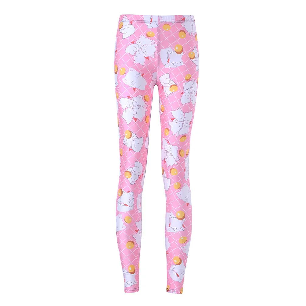 Spring Home Party Cool Women Cat Print Leggings Casual Outdoor Skinny Femme Elastic Push Up Legging