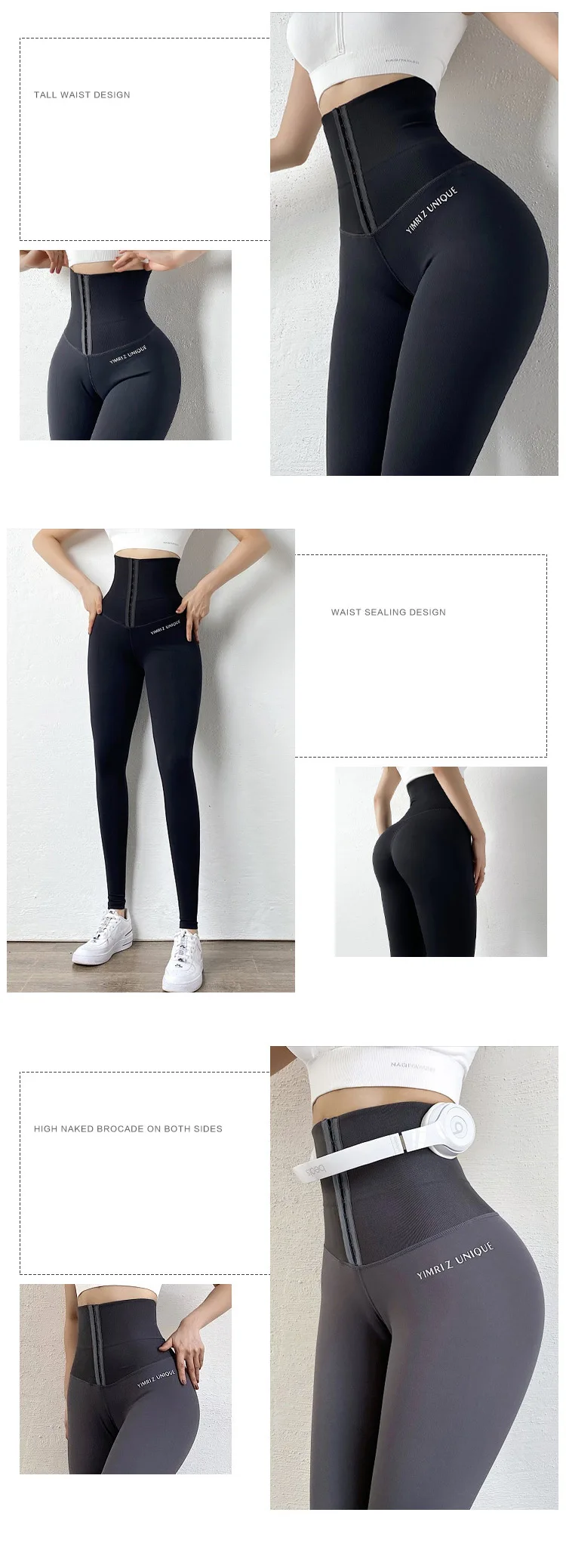 BIVIGAOS High Waist Trainer Breasted Fitness Leggings Women Sexy Body Shaper Slimming Belt Workout Leggings Running Sports Pants