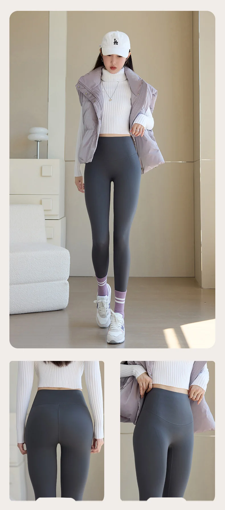 BIVIGAOS Autumn Winter High Waist Butt Lifter Shaping Fleece Sharkskin Leggings Women Seamless Tight Velvet Thick Warm Leggings