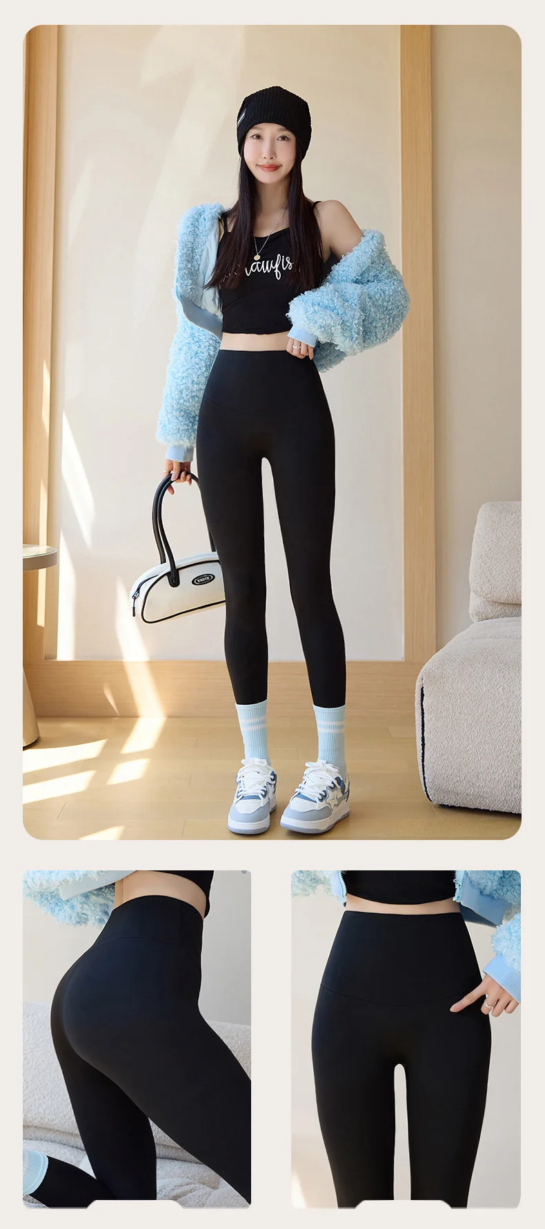 BIVIGAOS Autumn Winter High Waist Butt Lifter Shaping Fleece Sharkskin Leggings Women Seamless Tight Velvet Thick Warm Leggings