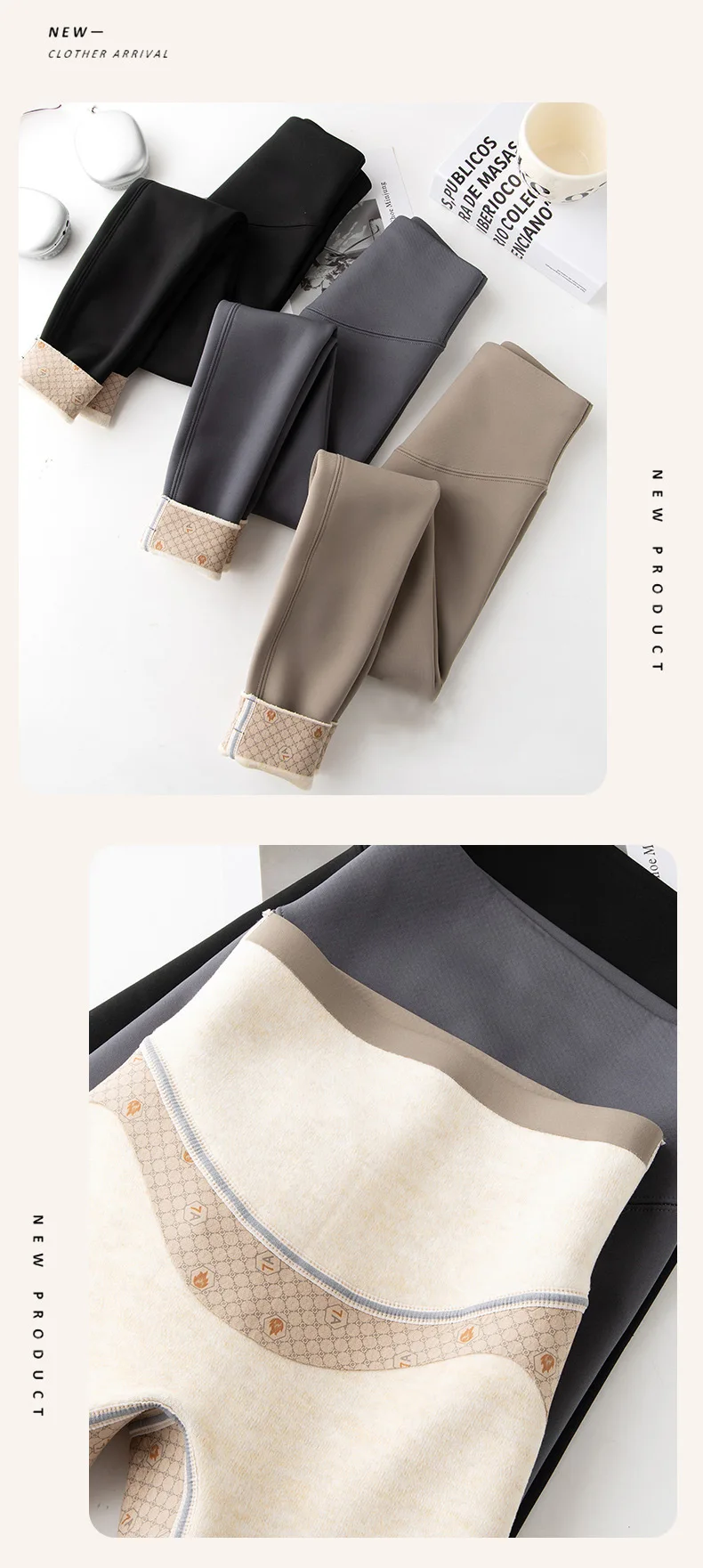 BIVIGAOS Autumn Winter High Waist Butt Lifter Shaping Fleece Sharkskin Leggings Women Seamless Tight Velvet Thick Warm Leggings