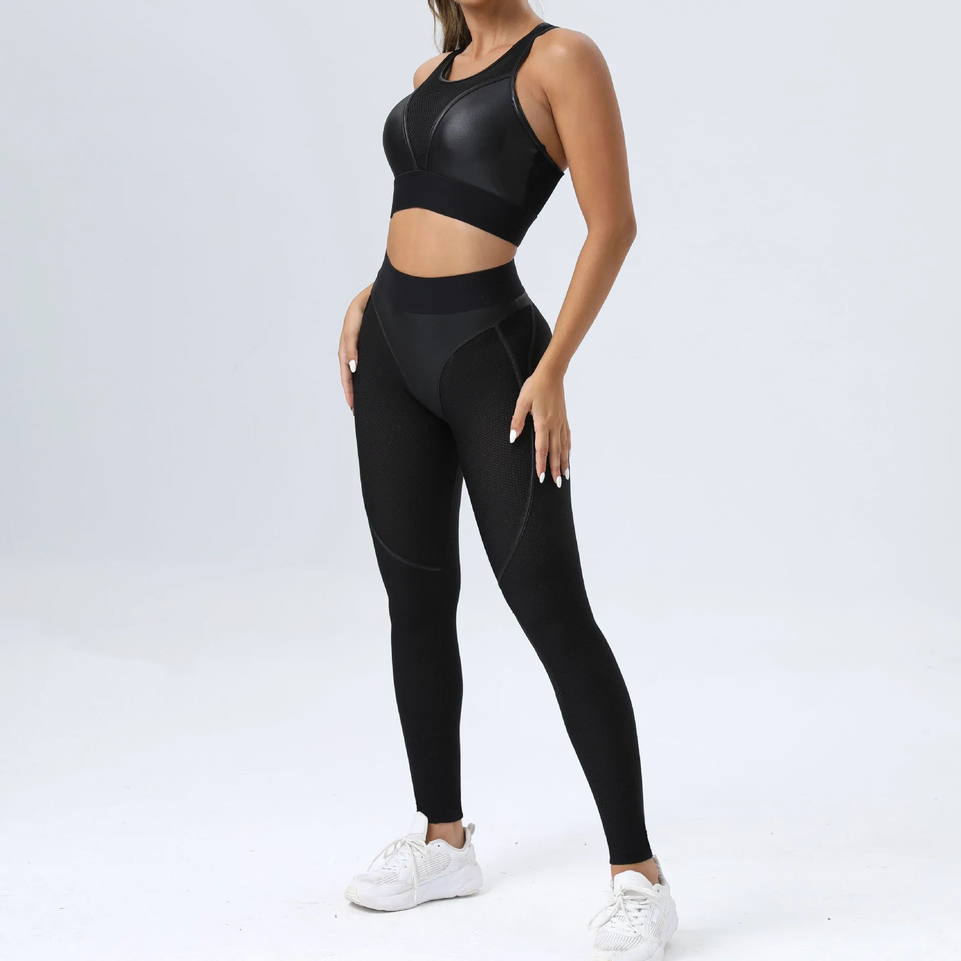 Leggins Woman Gym Push Up Sexy Woman Clothing Mesh Transparent Thong Female Legging Yoga Workout Women Pants High Waist Tights