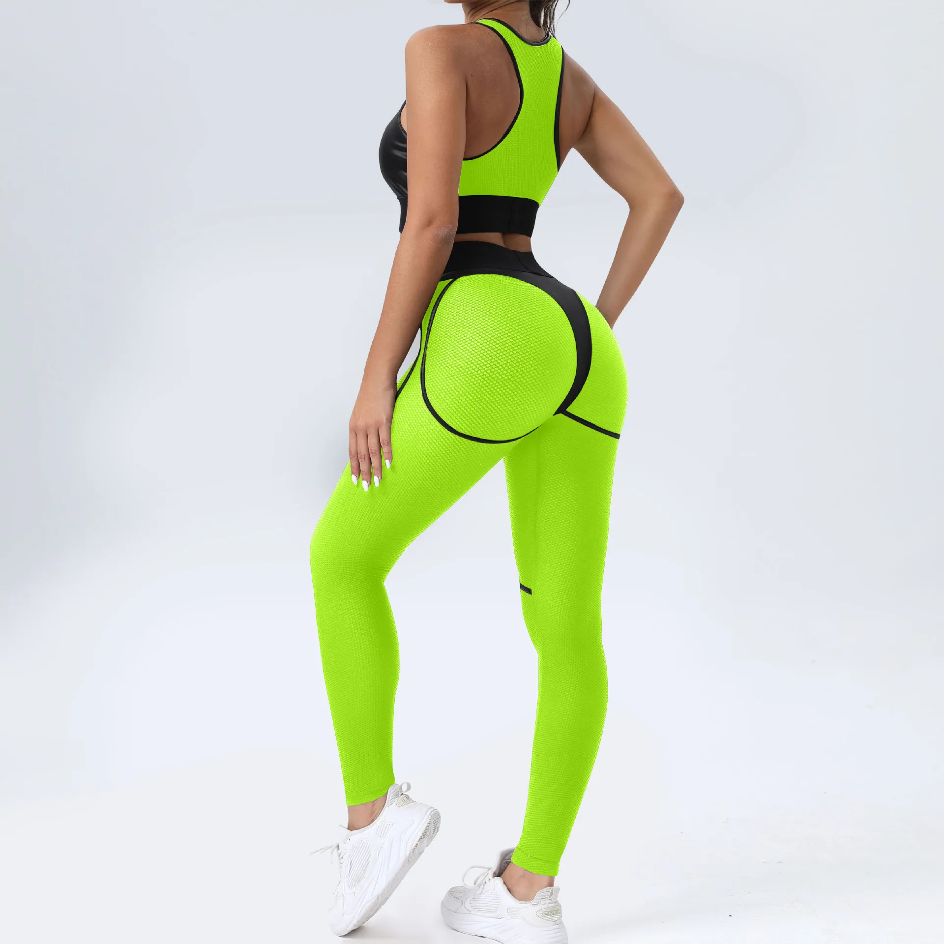 Leggins Woman Gym Push Up Sexy Woman Clothing Mesh Transparent Thong Female Legging Yoga Workout Women Pants High Waist Tights