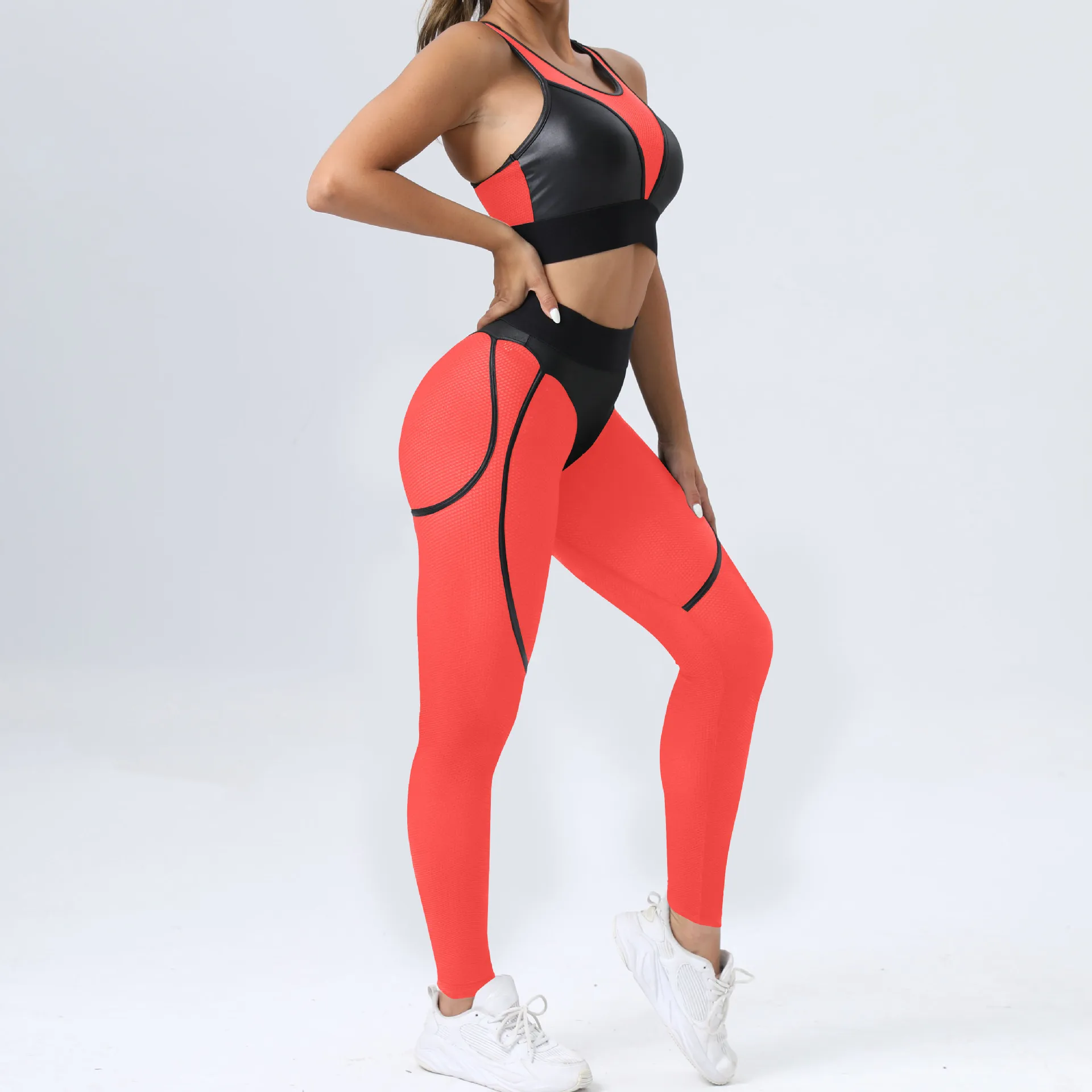 Leggins Woman Gym Push Up Sexy Woman Clothing Mesh Transparent Thong Female Legging Yoga Workout Women Pants High Waist Tights