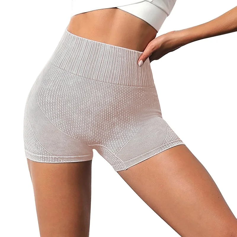 Seamless Knitted Buttock Sports New Shorts Running Yoga Fitness Pants Tight Quick Dry Training Yoga Shorts Women