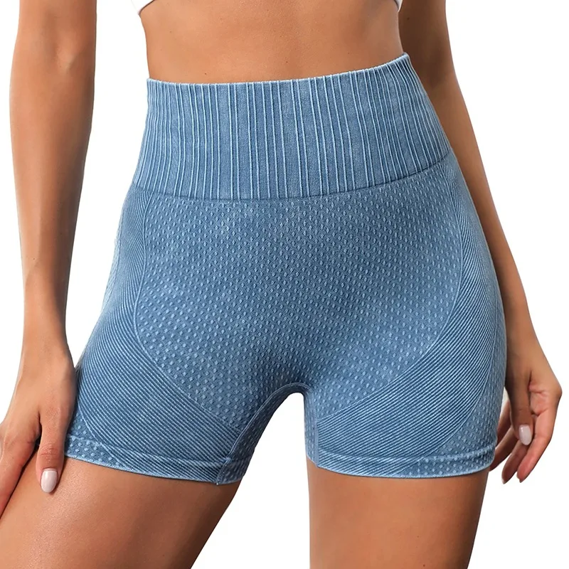 Seamless Knitted Buttock Sports New Shorts Running Yoga Fitness Pants Tight Quick Dry Training Yoga Shorts Women