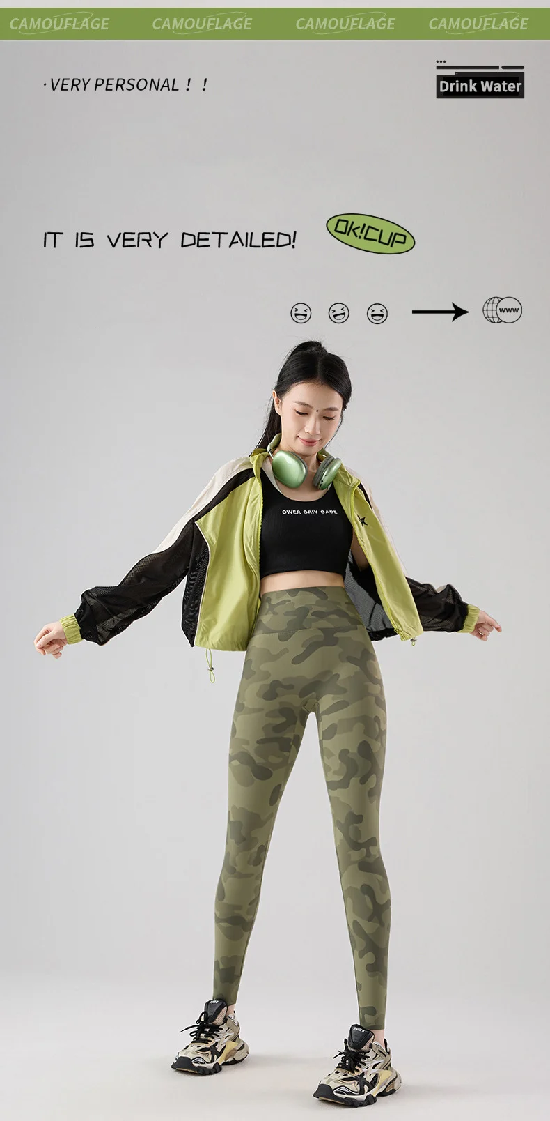 BIVIGAOS Spring Summer New Seamless Camouflage Sharkskin Leggings Women Fashion High Waist Casual Sports Tights Fitness Leggings