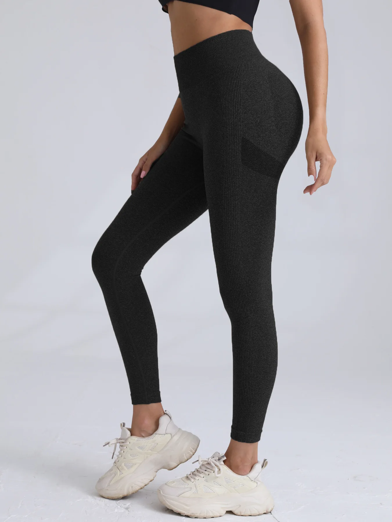 High Waist Yoga Pants Women Seamless Slim Leggings High Elastic Gym Workout Running Tights Solid Color Hip Liftting Leggings