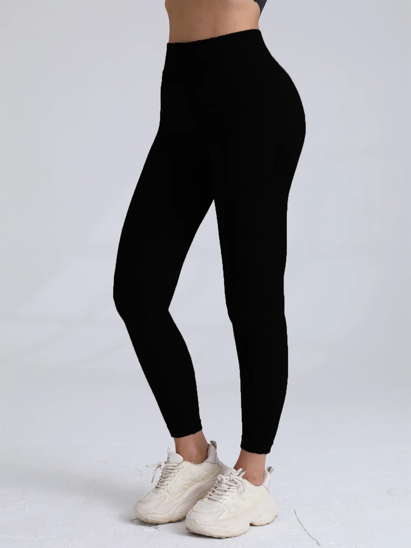 High Waist Yoga Pants Women Seamless Slim Leggings High Elastic Gym Workout Running Tights Solid Color Hip Liftting Leggings