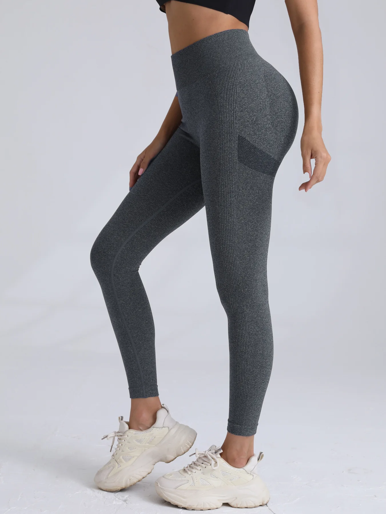 High Waist Yoga Pants Women Seamless Slim Leggings High Elastic Gym Workout Running Tights Solid Color Hip Liftting Leggings