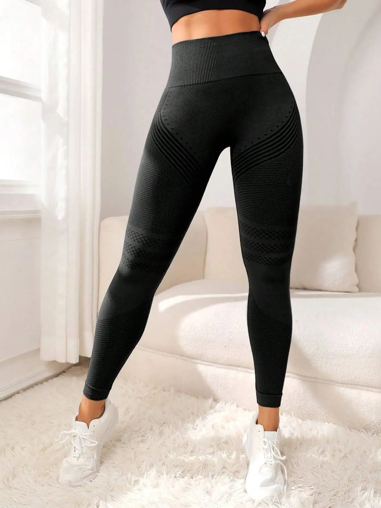 Knit Seamless Leggings Women Elastic High Waist Tights Gym Trainning Running Hip Lift Quick Drying and Breathable Yoga Pants