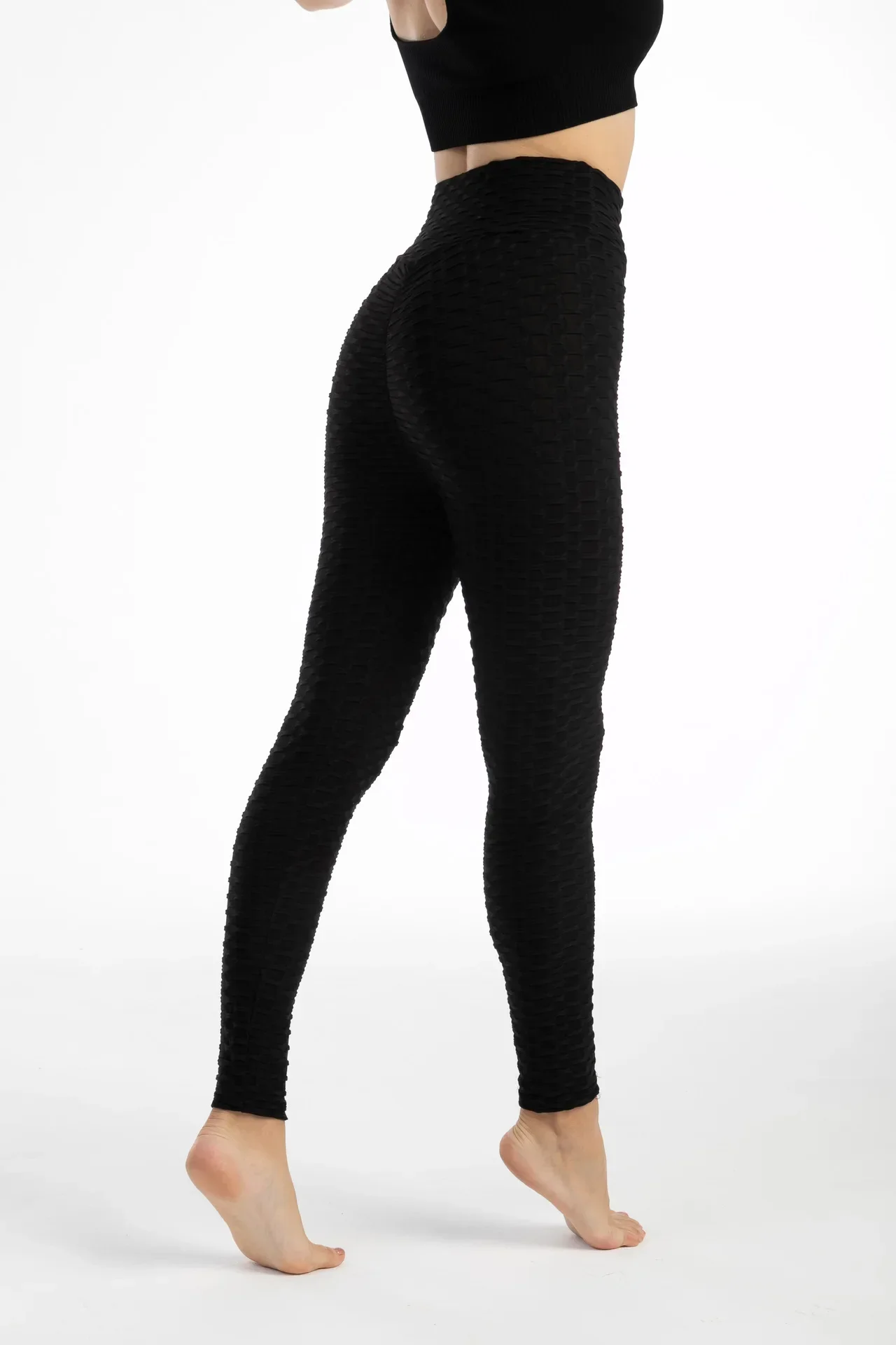 Female Seamless Elastic Bubble Pants Sexy Slim Tights Outdoor Jogging Walking High Waist Hip Liftting Fashion Yoga Leggings