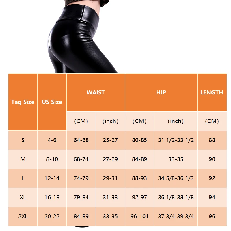 Vaslanda PU Leather Pencil Pants Women Sexy Tight Booty Up Skinny Leggings Faux Trouser High Waisted Tummy Control Slim Jeggings