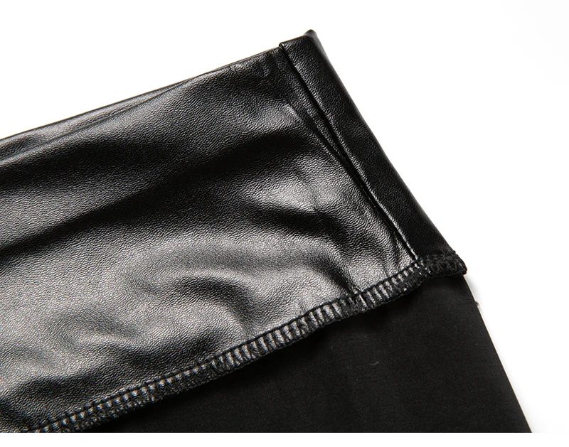 Vaslanda PU Leather Pencil Pants Women Sexy Tight Booty Up Skinny Leggings Faux Trouser High Waisted Tummy Control Slim Jeggings