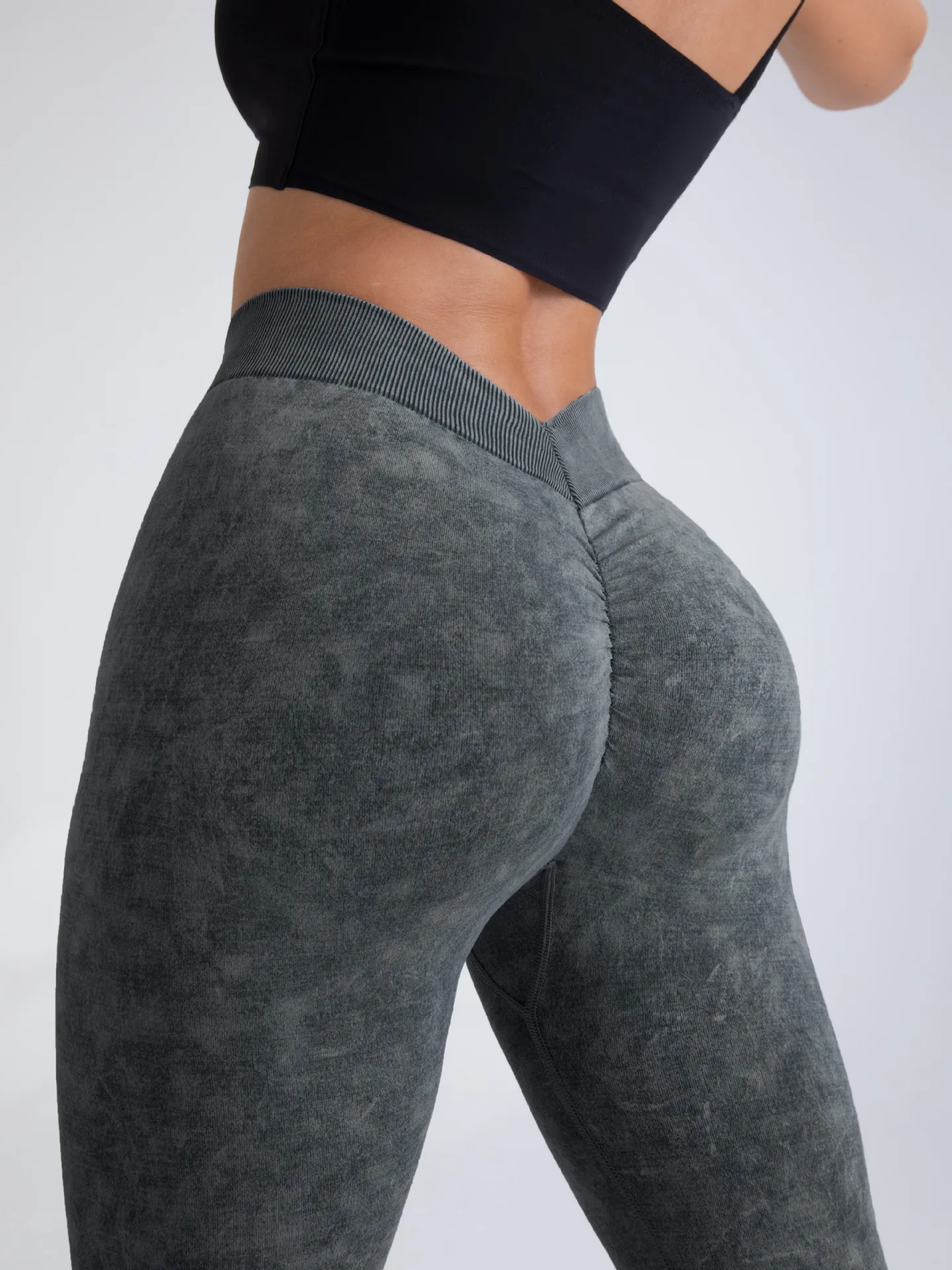 Women V Back Leggings Butt Lifting Gym Fitness Athletic Workout Leggins Outdoor Yoga Pants Sports Soft Tights Nylon