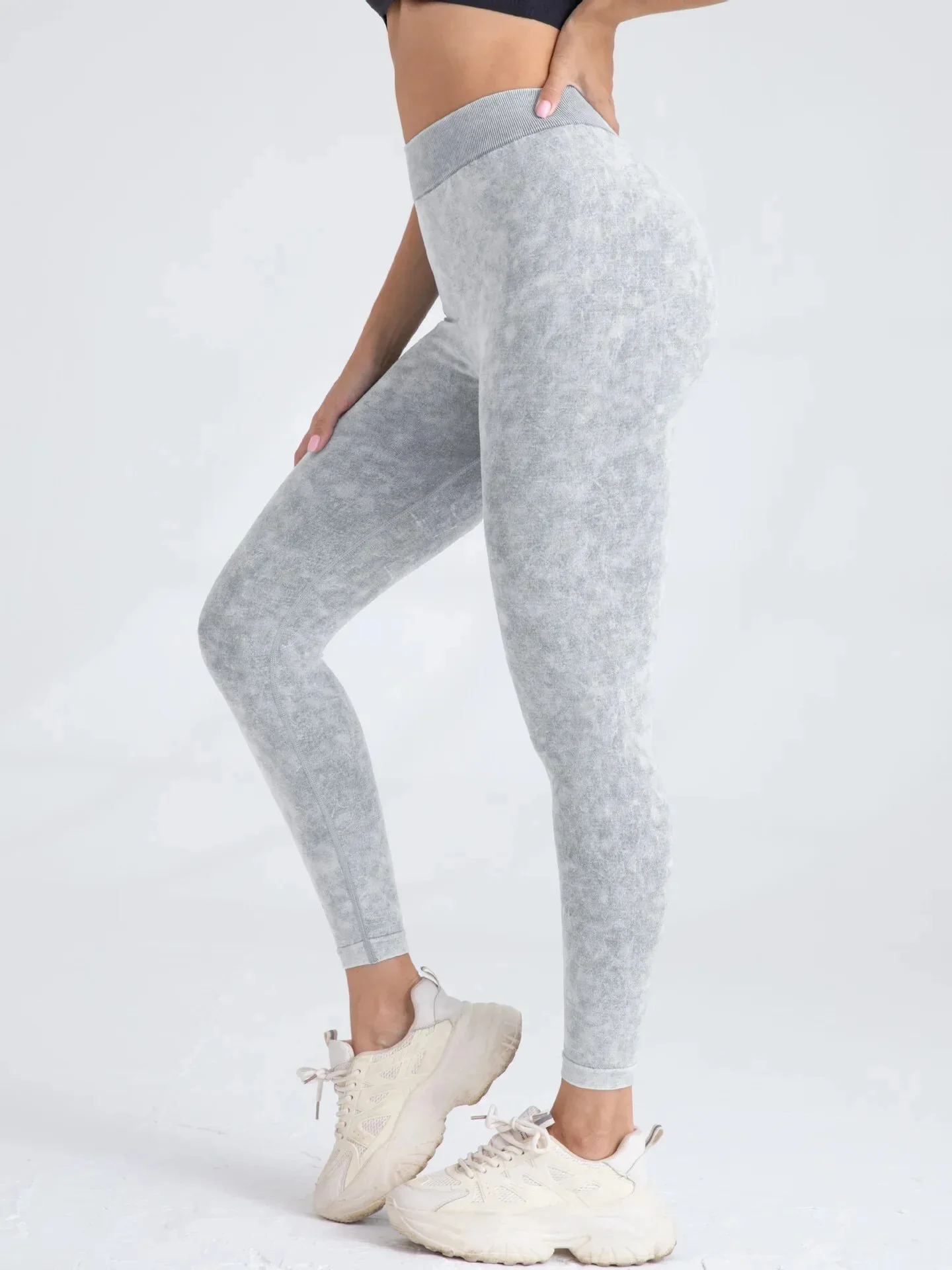 Women V Back Leggings Butt Lifting Gym Fitness Athletic Workout Leggins Outdoor Yoga Pants Sports Soft Tights Nylon