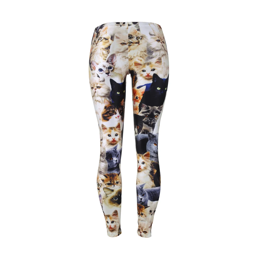 NADANBAO 2025 Women Leggings Lovely Cat Hologrephic Digital Print Fitness legging High Waist Workout Pants Casual Street Leggins