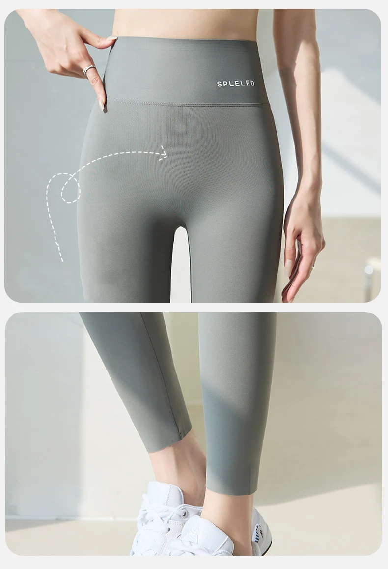 BIVIGAOS Summer Letters Ultra-Thin Shark Leggings Women High Waist Tight Fitness Leggings Seamless Sexy Sun Protection Leggings