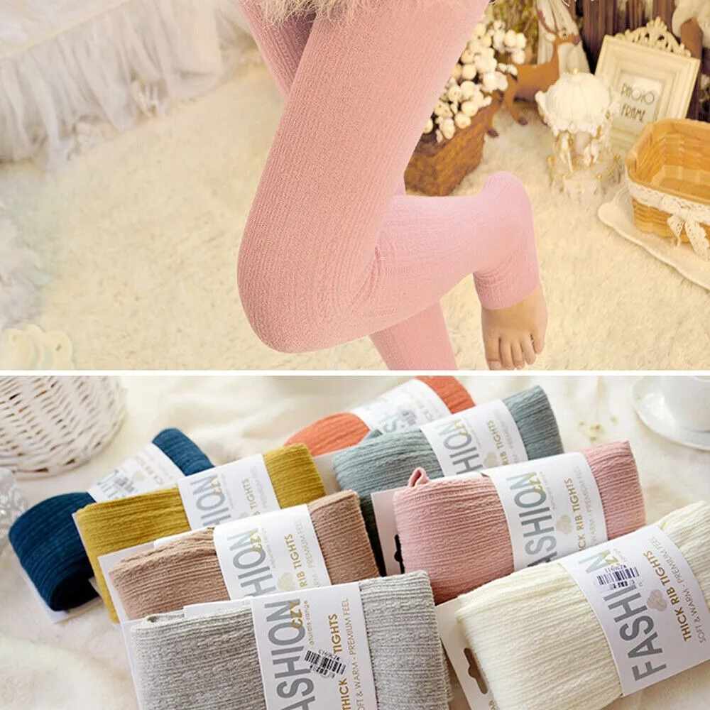 Women Thermal Knitted Footed Tights Warm Breathable Cotton Pantyhose Winter High Stretch Stockings High Quality