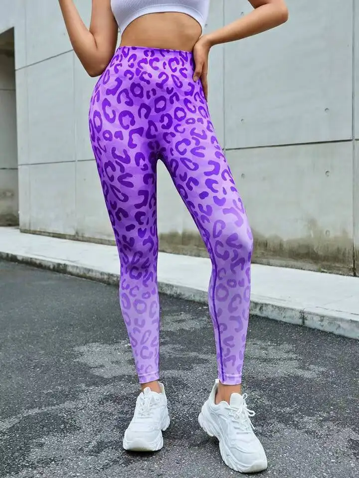 Leopard Print Seamless Leggings Fitness Women High Waist Sexy Yoga Pants Scrunch Butt Booty Leggins Gym JoggingFemale Clothes