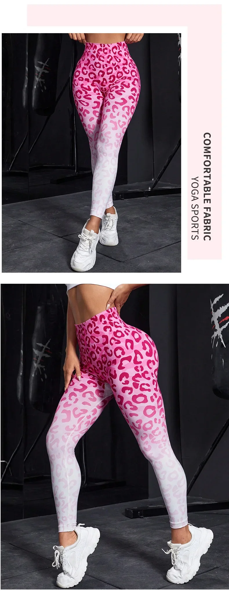 Leopard Print Seamless Leggings Fitness Women High Waist Sexy Yoga Pants Scrunch Butt Booty Leggins Gym JoggingFemale Clothes
