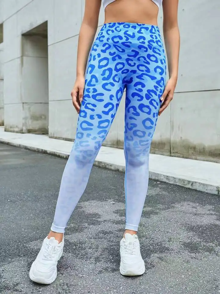Leopard Print Seamless Leggings Fitness Women High Waist Sexy Yoga Pants Scrunch Butt Booty Leggins Gym JoggingFemale Clothes