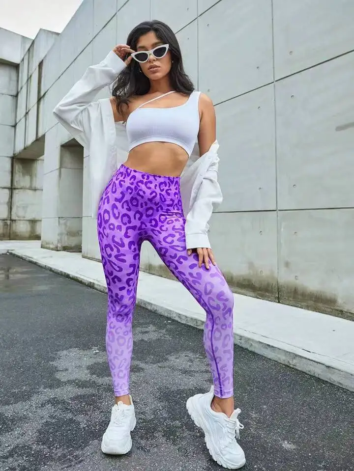 Leopard Print Seamless Leggings Fitness Women High Waist Sexy Yoga Pants Scrunch Butt Booty Leggins Gym JoggingFemale Clothes