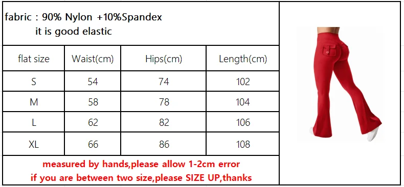 Women Flared Leggings with Pockets Gym Outdoor Fitness Athletic Workout Leggins Yoga Pants Sports Training Bell-bottomed Trouser