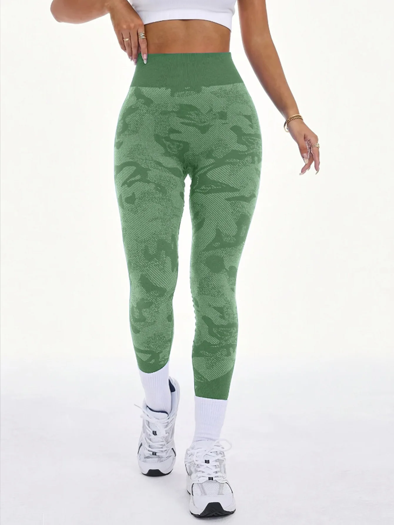 Women Camouflage Leggings Gym Fitness Athletic Workout Elastic Scrunch Leggins Yoga Pants Sports High Waist Training Tights