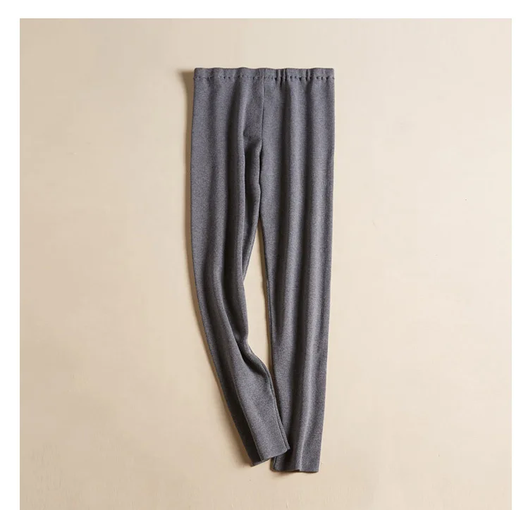 Thickened Silk Cashmere Blended Leggings Autumn Women's Warm Pencil Boots Wool Pants