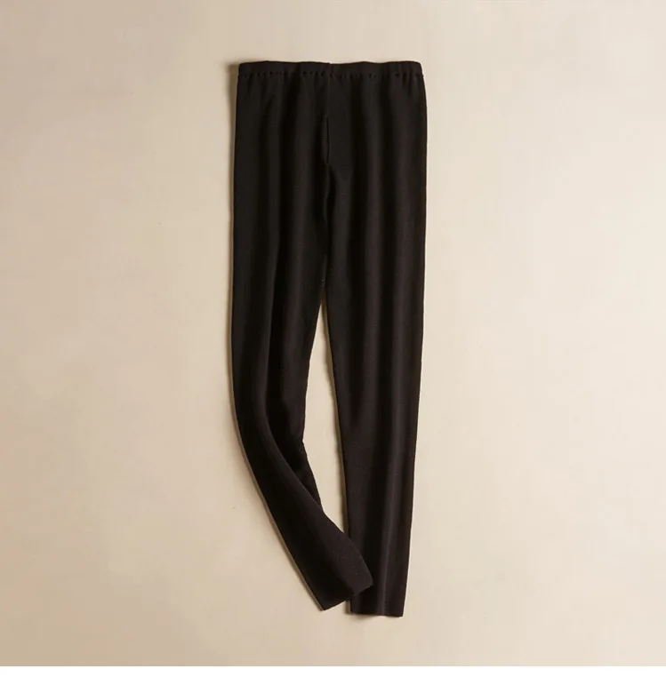 Thickened Silk Cashmere Blended Leggings Autumn Women's Warm Pencil Boots Wool Pants