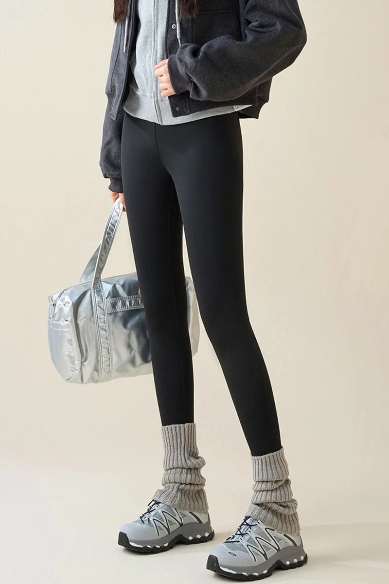 2025 New Women's Sharkskin Pants Winter Elastic Slim Thin Leg Yoga Leggings Female High Waist Thicken Plus Velvet Warm Leggings