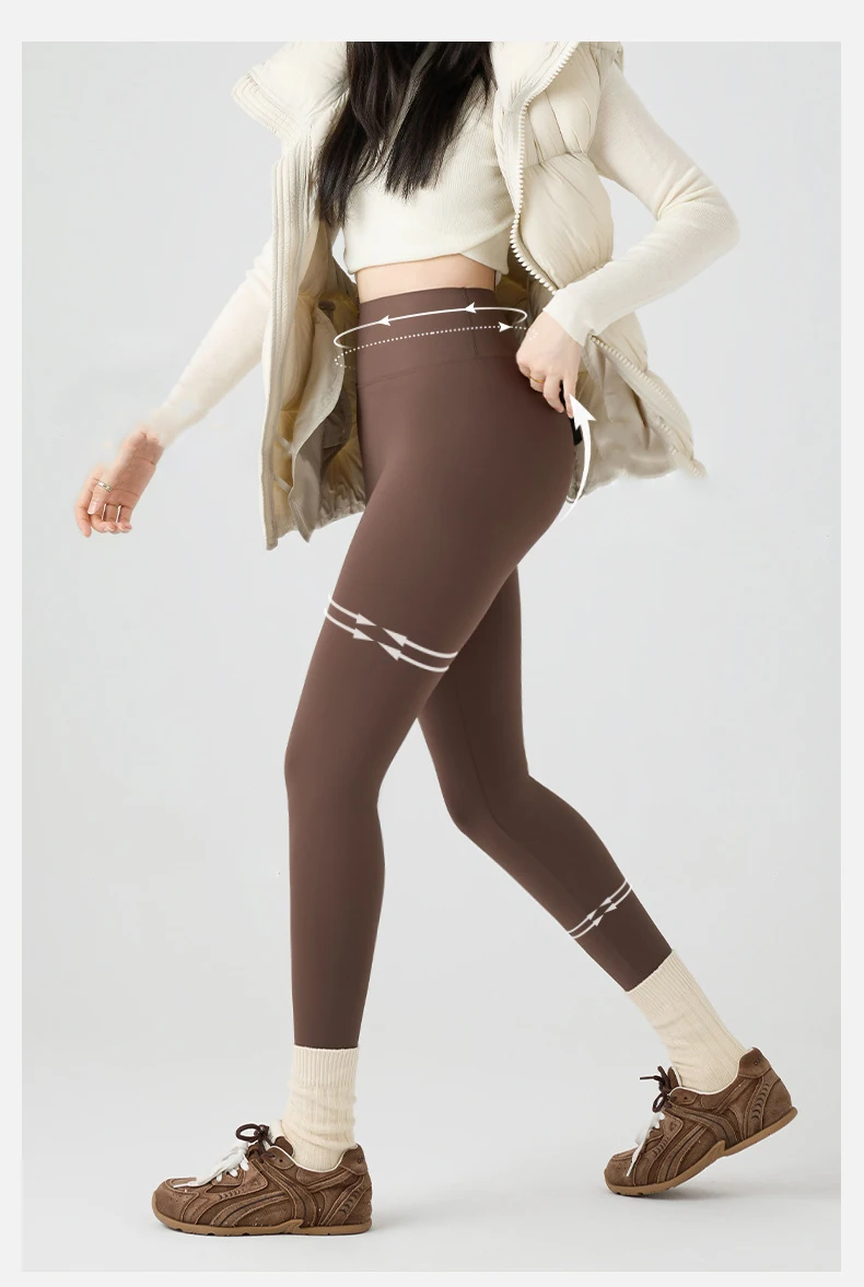 BIVIGAOS Autumn New Thin Brushed Fleece Shaping Sharkskin Leggings Women Seamless Tight Sexy Sports Yoga Fitness Leggings Spring