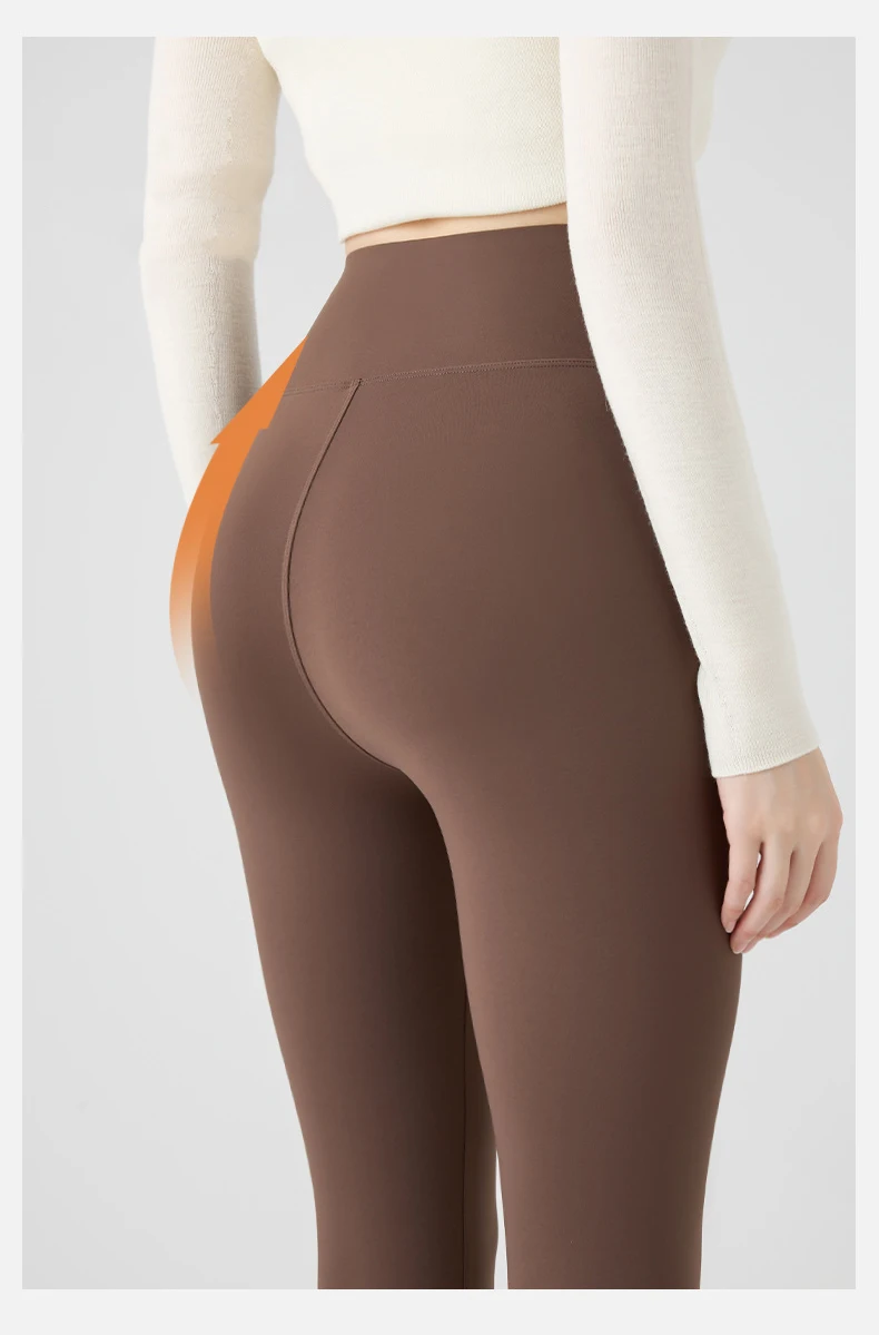BIVIGAOS Autumn New Thin Brushed Fleece Shaping Sharkskin Leggings Women Seamless Tight Sexy Sports Yoga Fitness Leggings Spring
