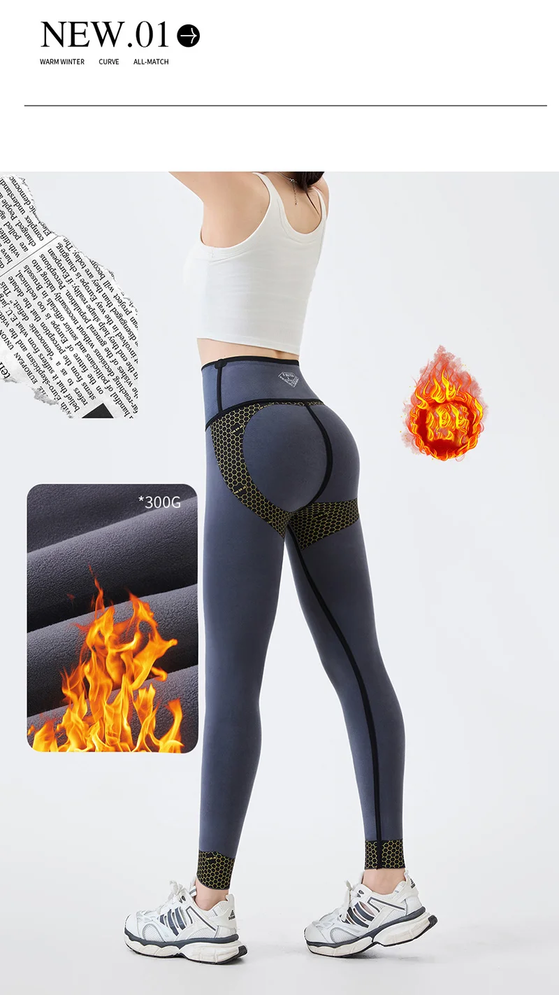 BIVIGAOS Grey Fleece Warm Sharkskin Leggings Women Autumn Winter High Waist Tight Slimming Push Up Butt Lifter Casual Leggings