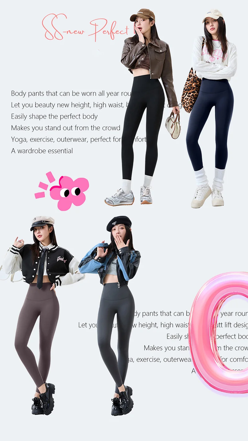 BIVIGAOS Grey Fleece Warm Sharkskin Leggings Women Autumn Winter High Waist Tight Slimming Push Up Butt Lifter Casual Leggings