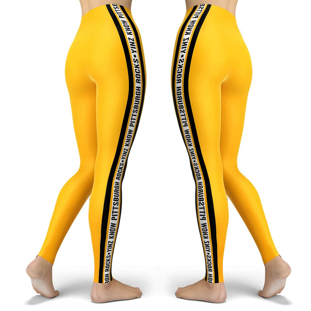 Black Design Skinny Striped Printed Sport Women Leggings Tight Push Up Pants Femme Fitness Hiking High Waist Gym Leggins Clothes