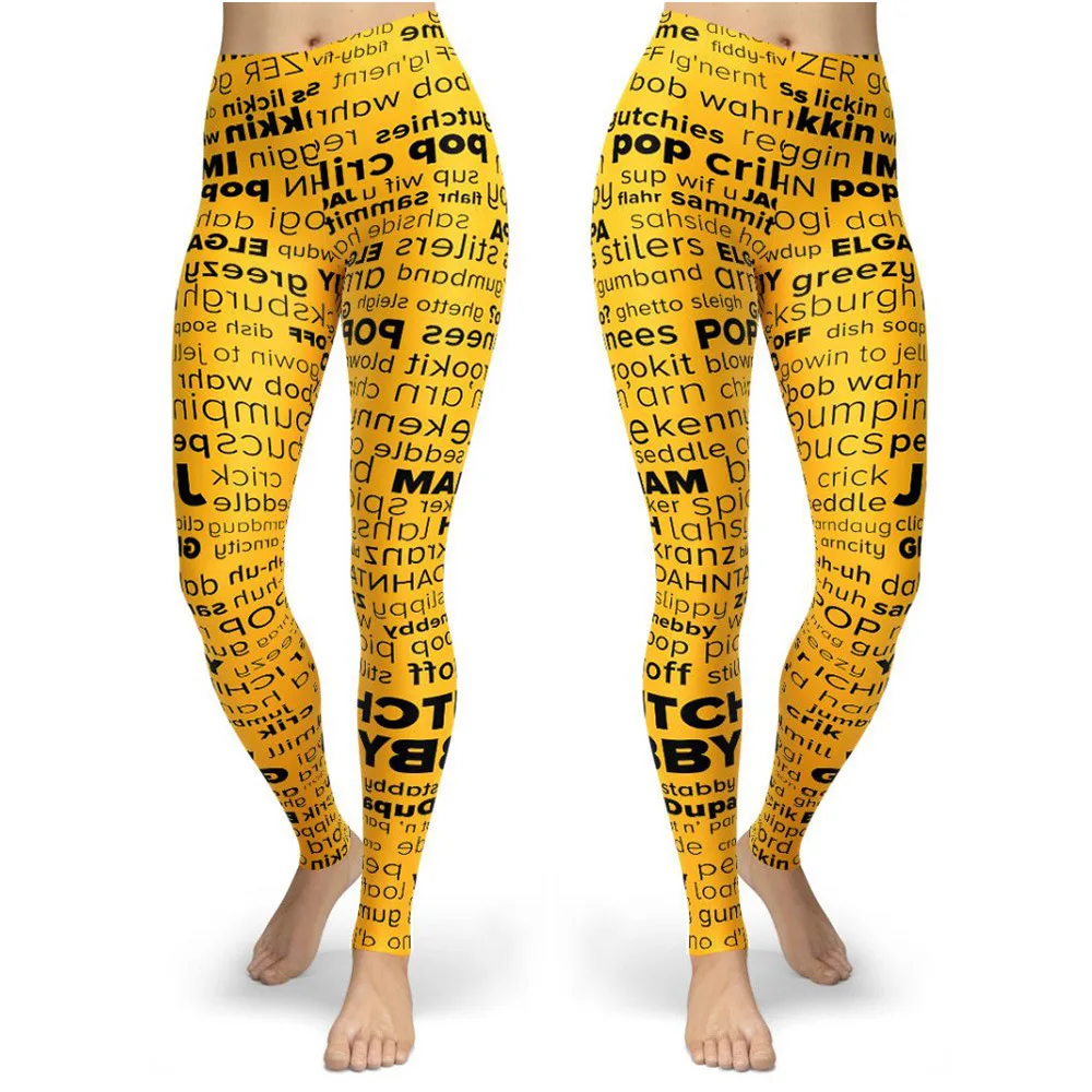Black Design Skinny Striped Printed Sport Women Leggings Tight Push Up Pants Femme Fitness Hiking High Waist Gym Leggins Clothes