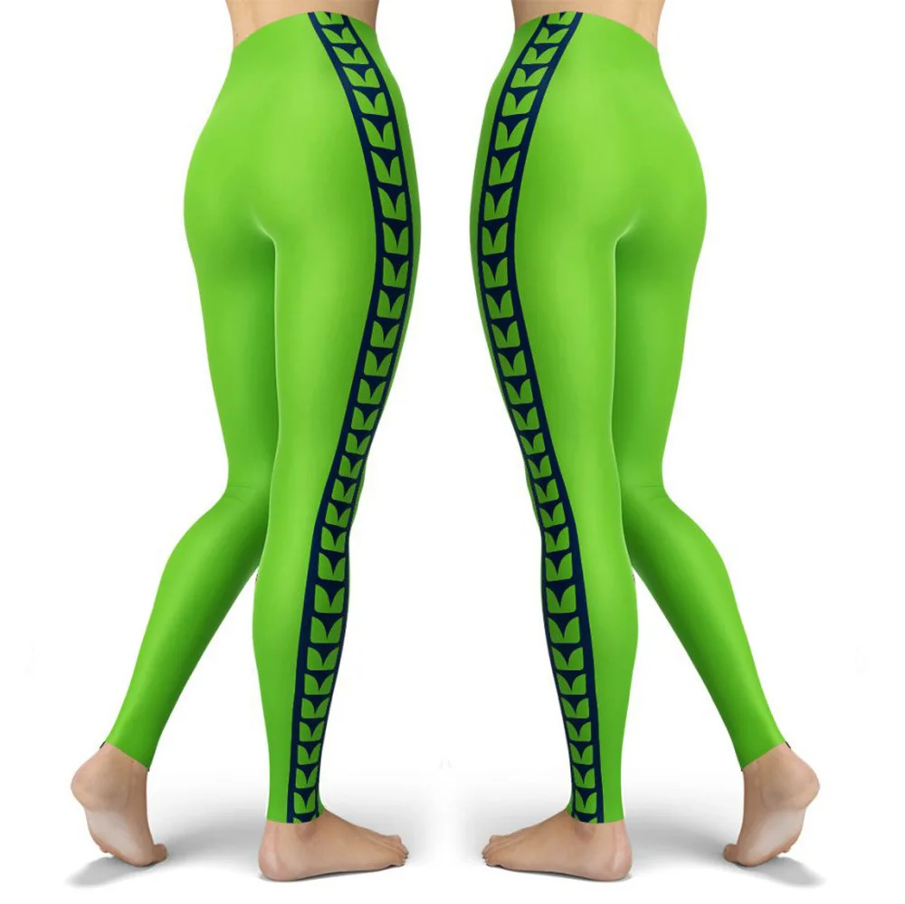 Black Design Skinny Striped Printed Sport Women Leggings Tight Push Up Pants Femme Fitness Hiking High Waist Gym Leggins Clothes